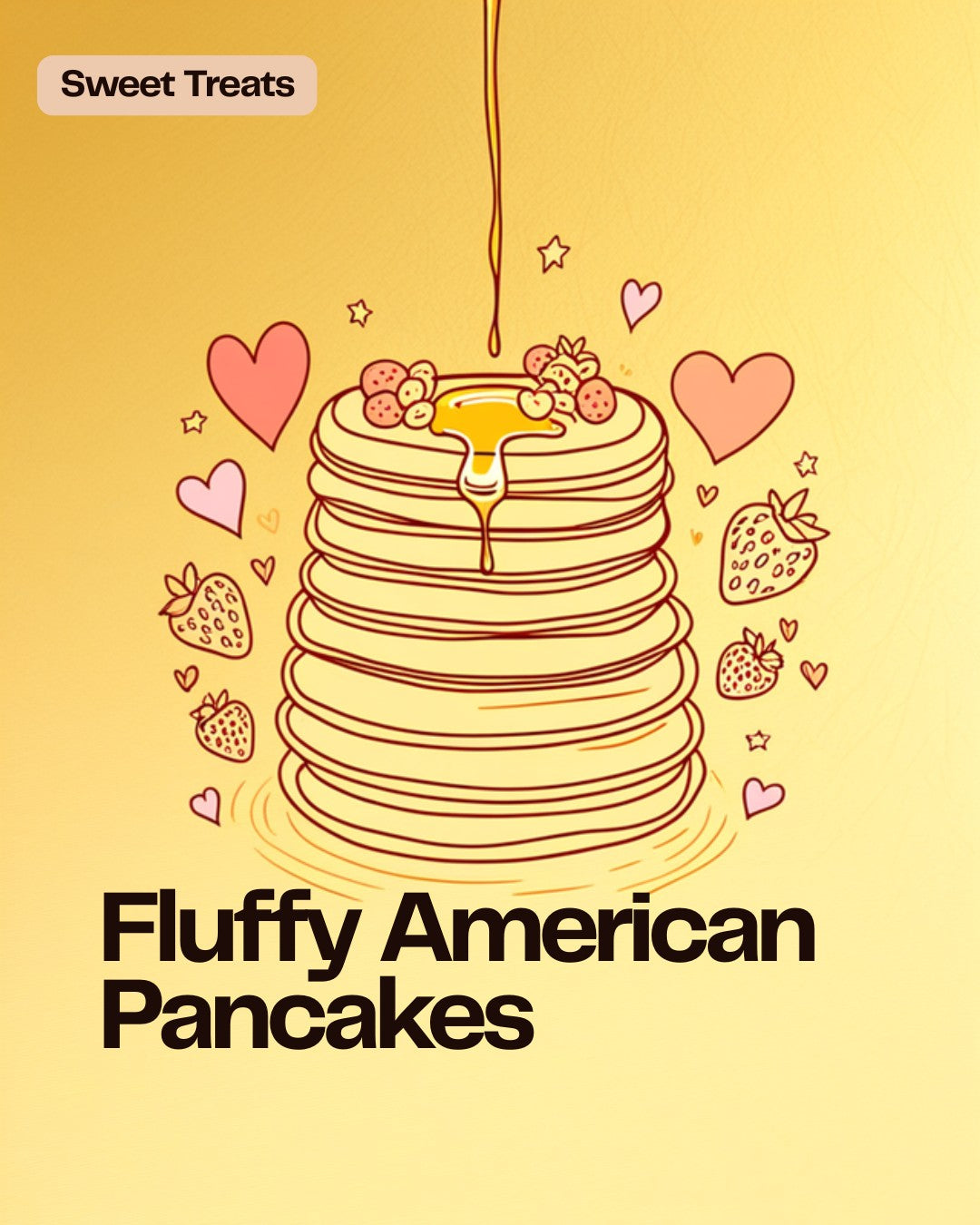 Ariana's Fluffy American Pancakes Recipe - Instant Download