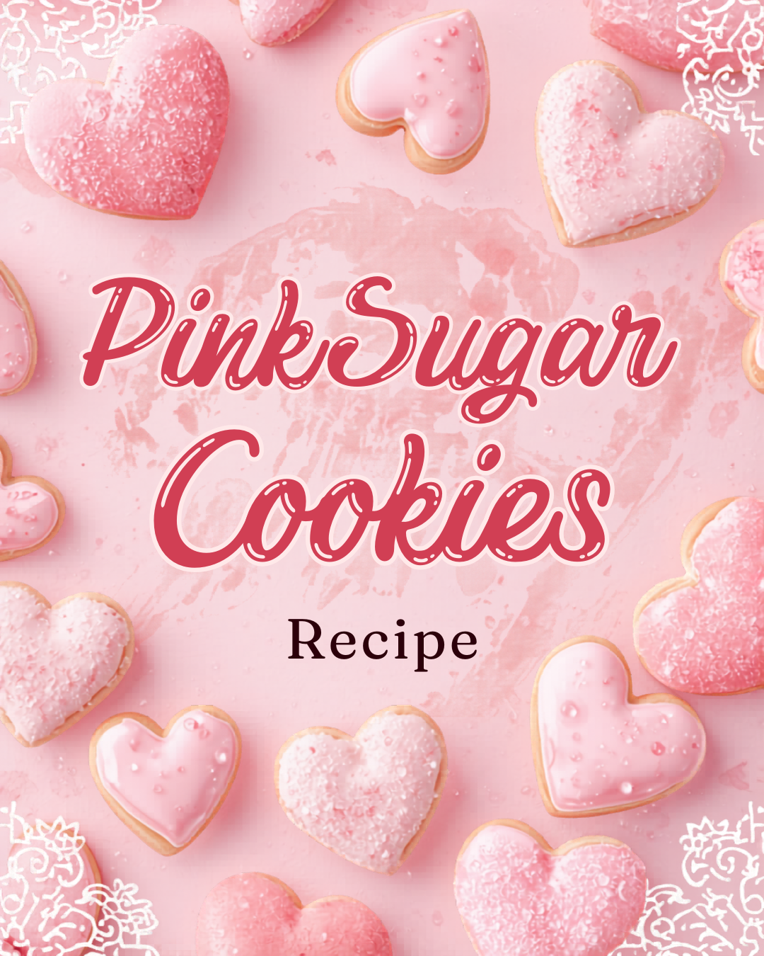 Ariana's Pink Sugar Cookies Recipe - Instant Download